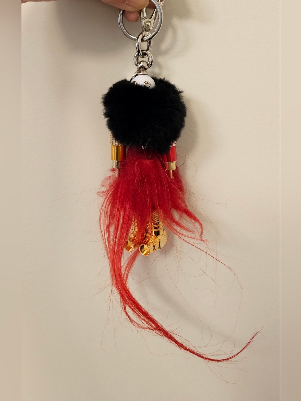 PRADA Rabbit Fur Robot Trick Keychain Bag Charm